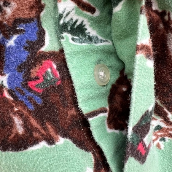 Nick & Nora Kurt Cobain Round Up Mint Green Cowboy Flannel Pajama Pants Medium - Picture 8 of 12
